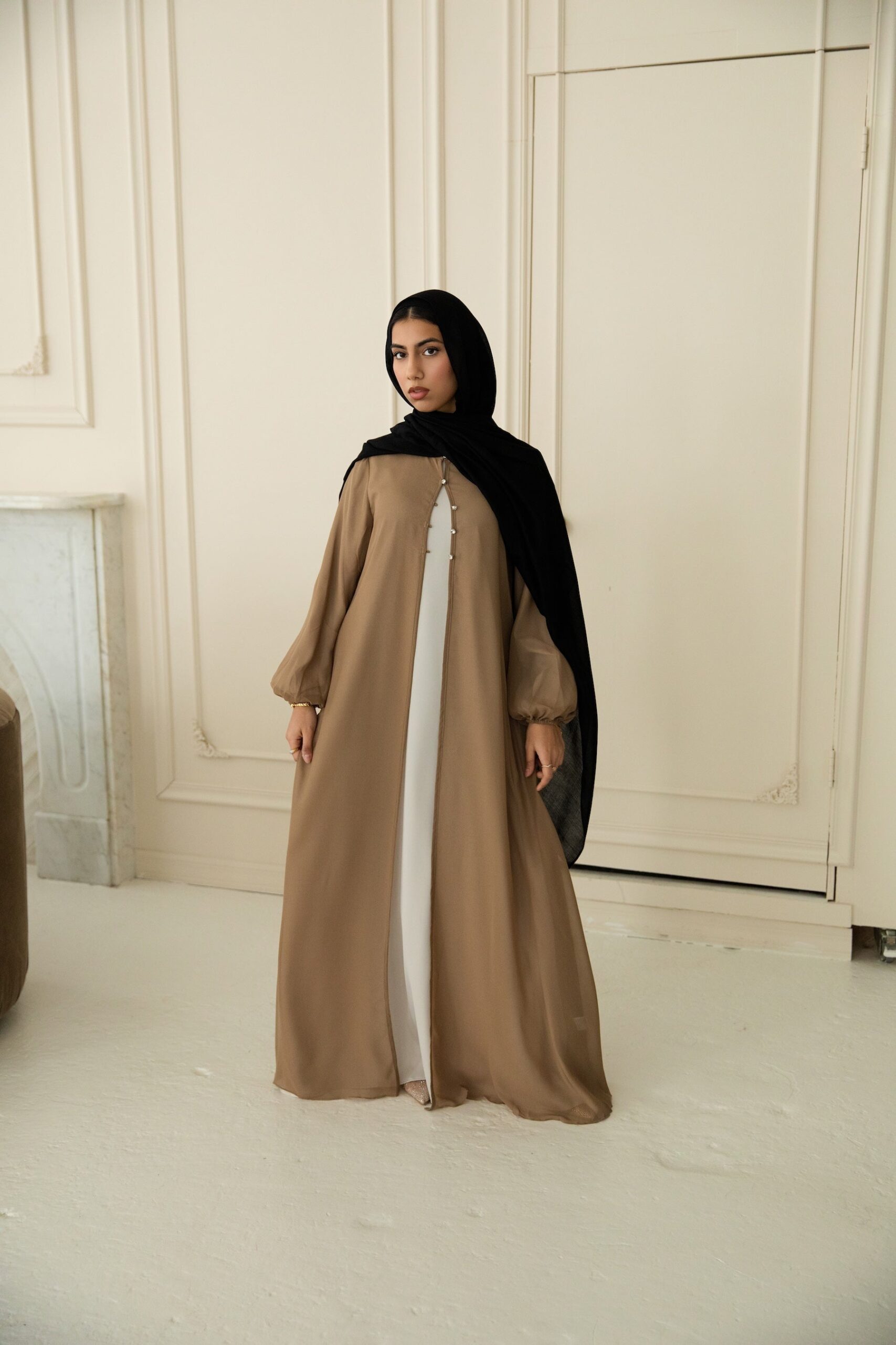 Hawa Chiffon Cardigan - Creme Brulee - Image 2