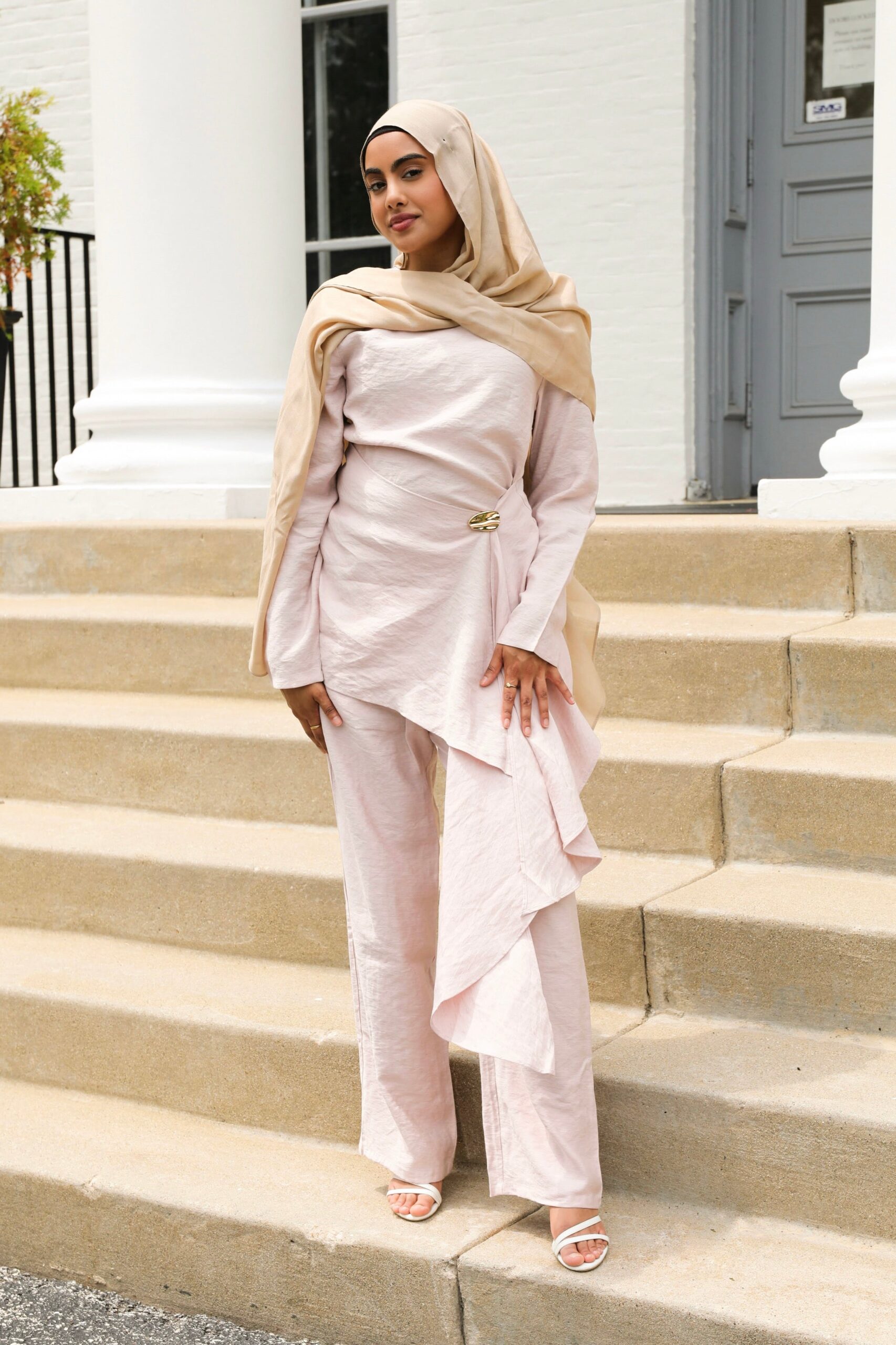 Aurelia Linen Two Piece Set - Blush - Image 3