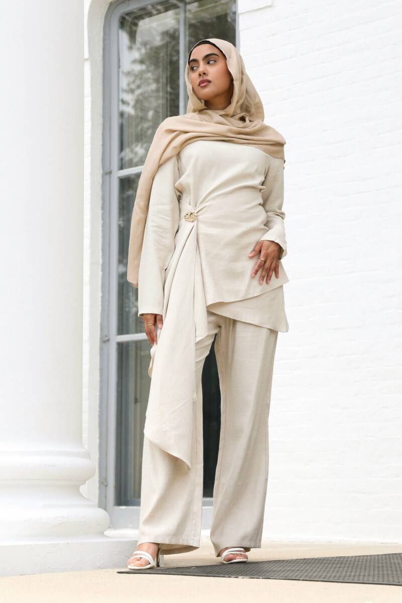 Aurelia Linen Two Piece Set - Wheat