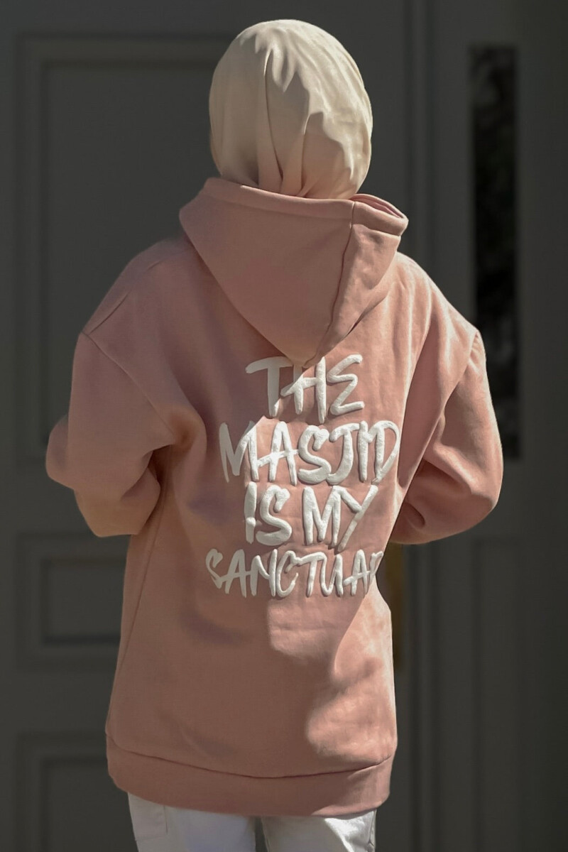 The Masjid Is My Sanctuary Hoodie - Dusty Pink