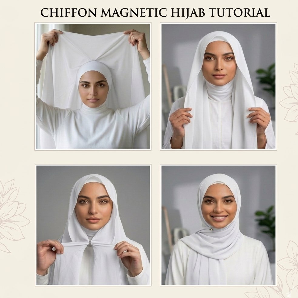 Magnetic Ninja Chiffon Hijab